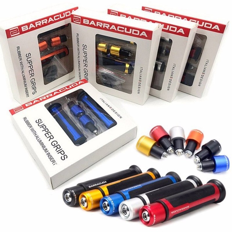 Barracuda Motorsiklet Elcik ve Topuz Seti Gümüş Renk