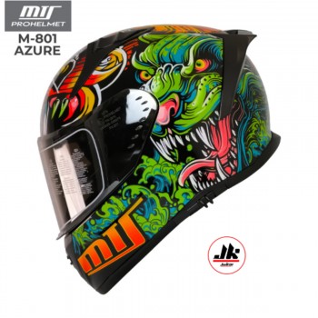 M-801 Kapalı Kask Güneş Vizörlü Azure