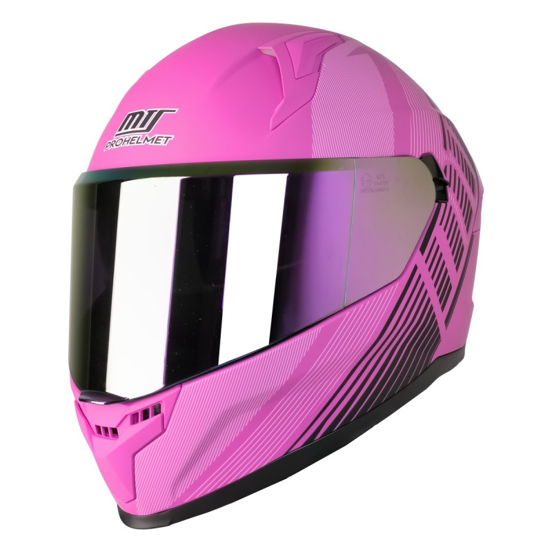 M-910 FUCHSIA LADY GÜNEŞ VİZÖRLÜ KASK (GÖKKUŞAĞI CAMLI)