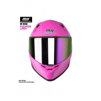 M-910 FUCHSIA LADY GÜNEŞ VİZÖRLÜ KASK (GÖKKUŞAĞI CAMLI)