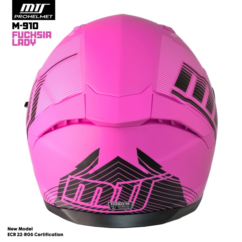 M-910 FUCHSIA LADY GÜNEŞ VİZÖRLÜ KASK (GÖKKUŞAĞI CAMLI)